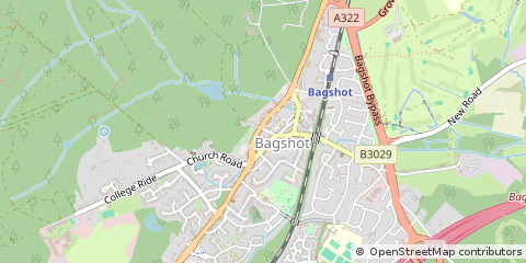 Map of Bagshot, Surrey