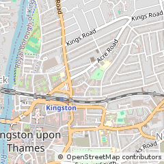 Map of Kingston Upon Thames, Surrey