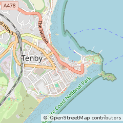Map of Tenby, Pembrokeshire