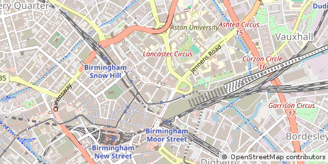 Map of Birmingham, West Midlands