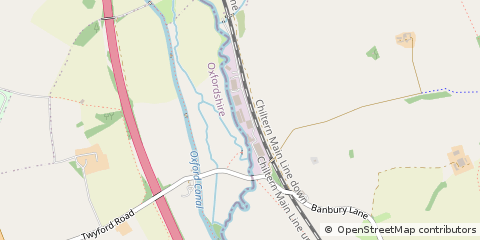 Map of Banbury, Oxfordshire