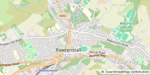 Map of Rossendale, Lancashire