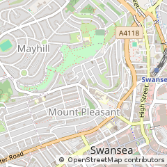 Map of Swansea