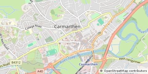 Map of Carmarthen, Carms