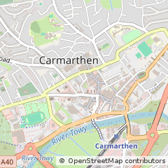 Map of Carmarthen, Carms