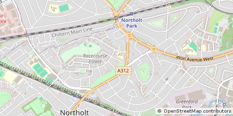 Map of Northolt, Middlesex