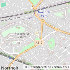 Map of Northolt, Middlesex