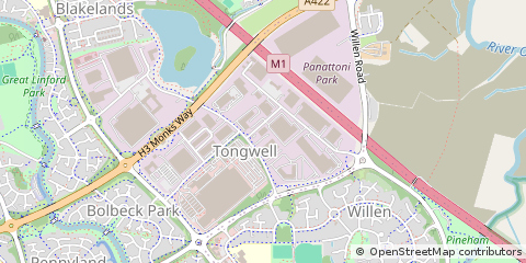 Map of Milton Keynes