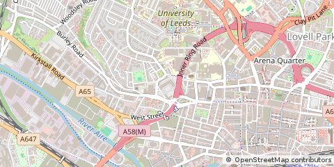 Map of Leeds, West Yorkshire