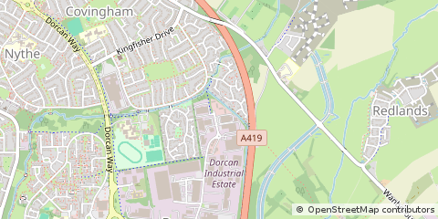 Map of Swindon, Wiltshire