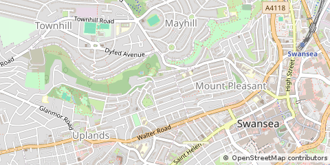 Map of Swansea