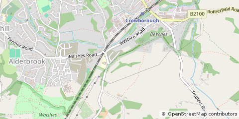 Map of Crowborough, East Sussex