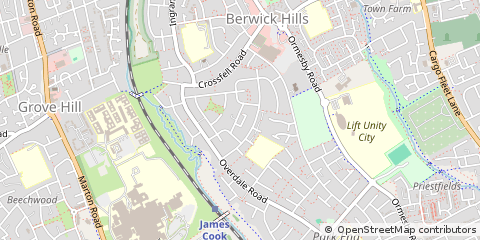 Map of Middlesbrough, Cleveland