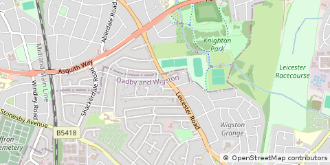 Map of Wigston, Leicestershire