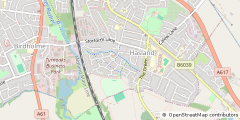 Map of Chesterfield, Derbyshire