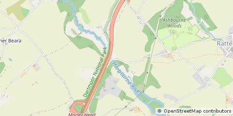 Map of South Brent, Devon