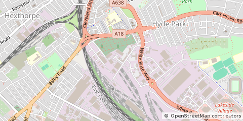 Map of Doncaster, South Yorkshire
