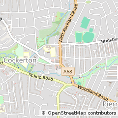 Map of Darlington, County Durham