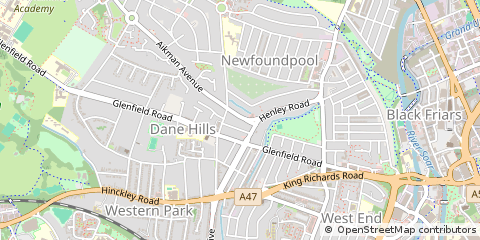 Map of Leicester
