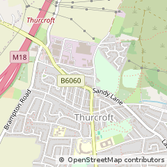 Map of Thurcroft, Rotherham, South Yorkshire