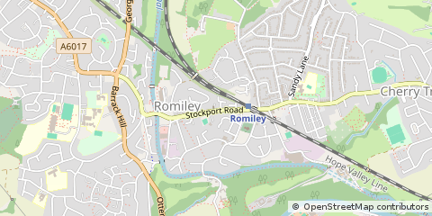 Map of Stockport, Cheshire