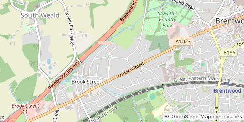 Map of Brentwood, Essex