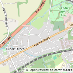 Map of Brentwood, Essex