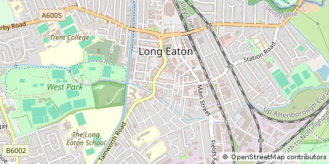 Map of Nottingham, Nottinghamshire