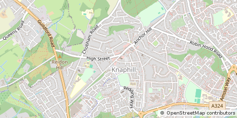 Map of Woking, Surrey