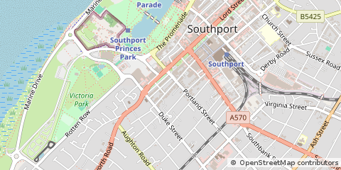 Map of Southport, Merseyside