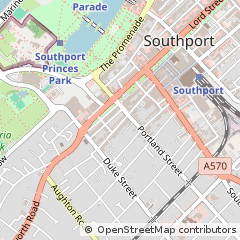 Map of Southport, Merseyside