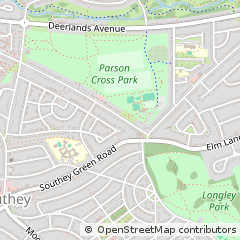 Map of Sheffield, South Yorkshire
