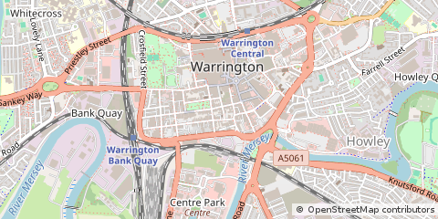 Map of Warrington