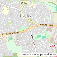 Map of Rotherham, South Yorkshire