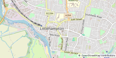 Map of Littlehampton, West Sussex