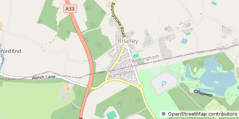 Map of Riseley, Berkshire