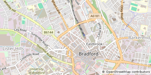 Map of Bradford, Merseyside