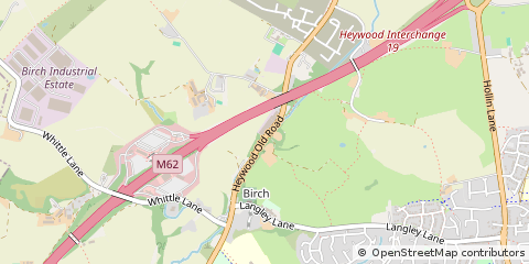 Map of Heywood, Lancashire
