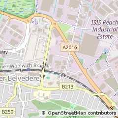 Map of Belvedere, Kent