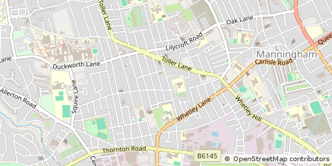 Map of Bradford, West Yorkshire