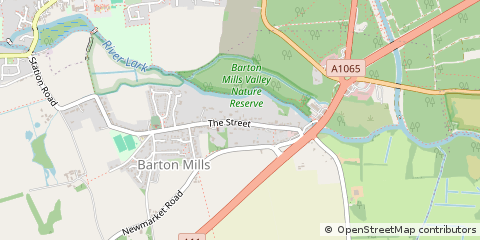 Map of Barton Mills, Suffolk