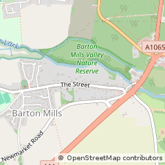 Map of Barton Mills, Suffolk