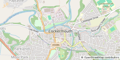 Map of Cockermouth, Cumbria