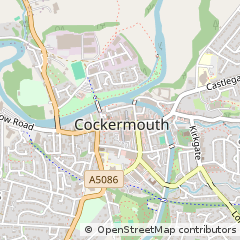 Map of Cockermouth, Cumbria