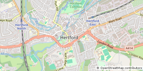 Map of Hertford, Hertfordshire