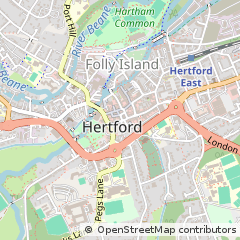 Map of Hertford, Hertfordshire