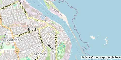 Map of Blyth, Northumberland