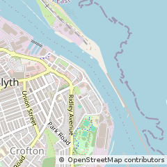 Map of Blyth, Northumberland