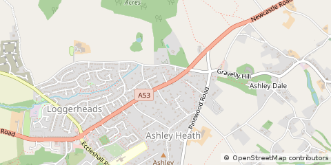 Map of Market Drayton, Shropshire