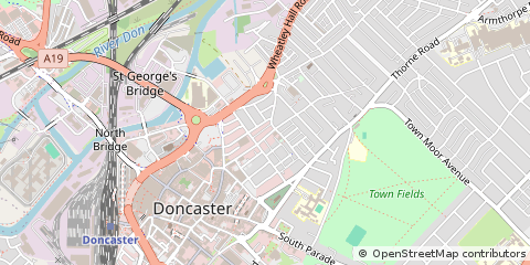 Map of Doncaster